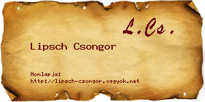 Lipsch Csongor névjegykártya
