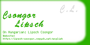 csongor lipsch business card